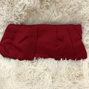 Beautiful red satin clutch